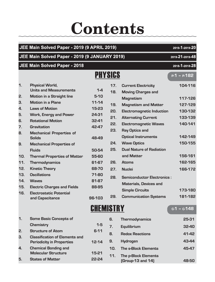 18 Years JEE MAIN Chapterwise Solved Papers (2002 - 19) 11th Edition - Page 4