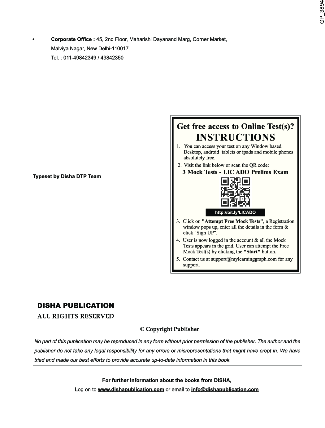18 Practice Sets For LIC ADO (Apprentice Development Officers) Preliminary Exam 2019 - Page 3