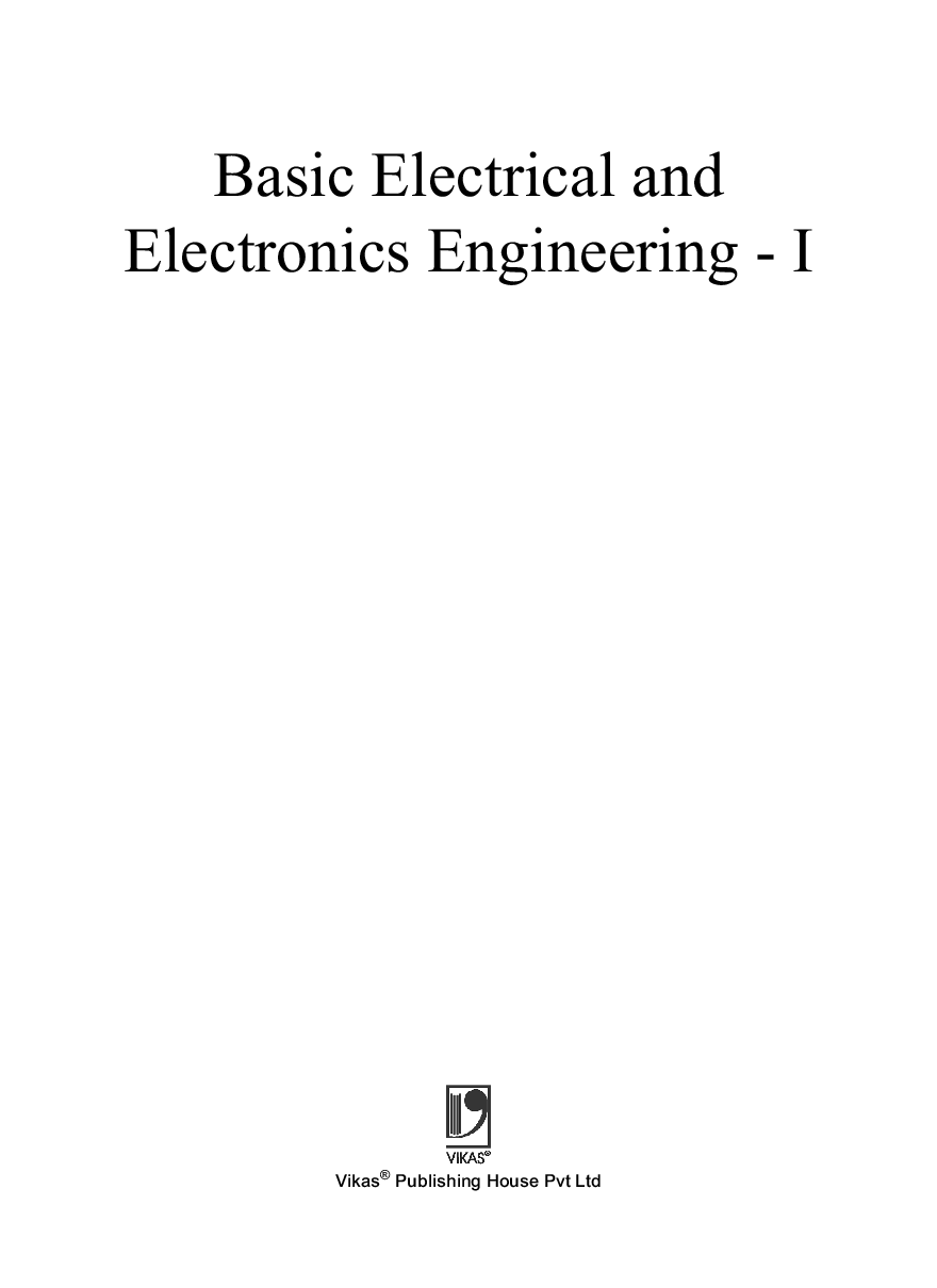 Download Basic Electrical And Electronics Engineering PDF Online 2020