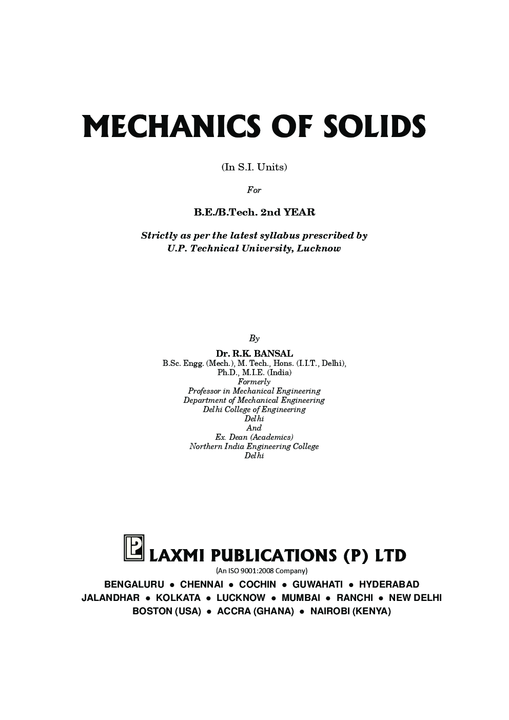 Mechanics Of Solids - Page 5