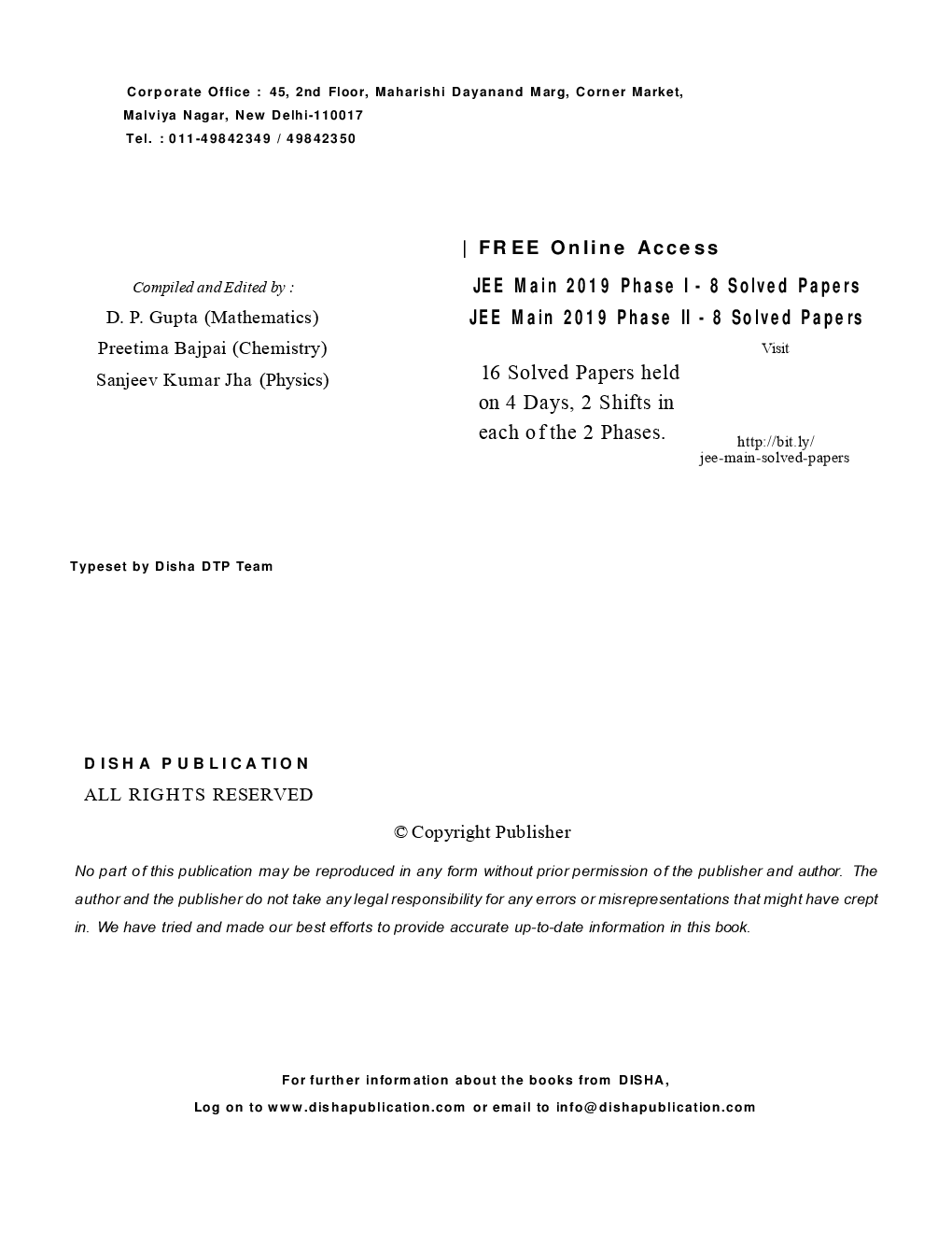 TARGET JEE Main 2020 (2002 - 2019 Solved Papers  + 10 Mock Tests) 20th Edition - Page 3