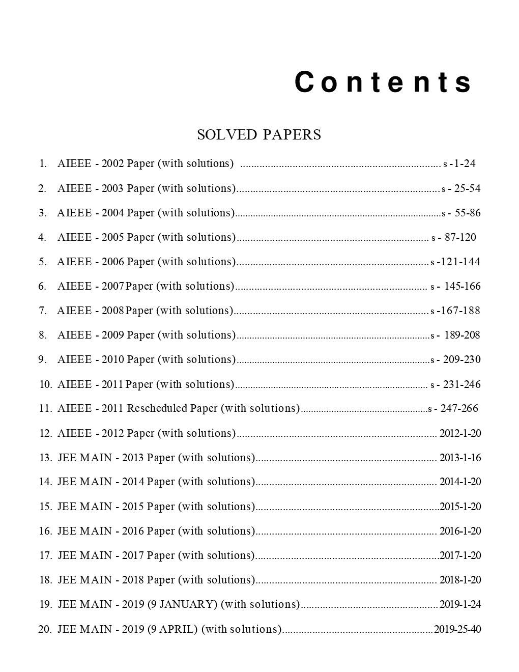 TARGET JEE Main 2020 (2002 - 2019 Solved Papers  + 10 Mock Tests) 20th Edition - Page 4