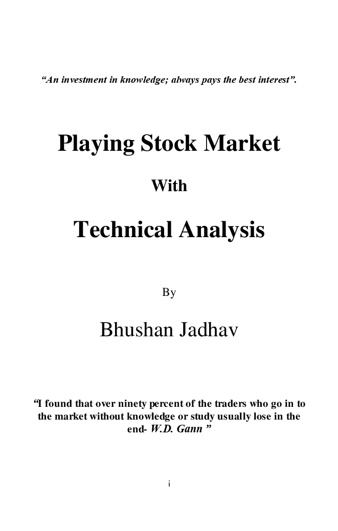 Playing Stock Market With Technical Analysis - Page 2