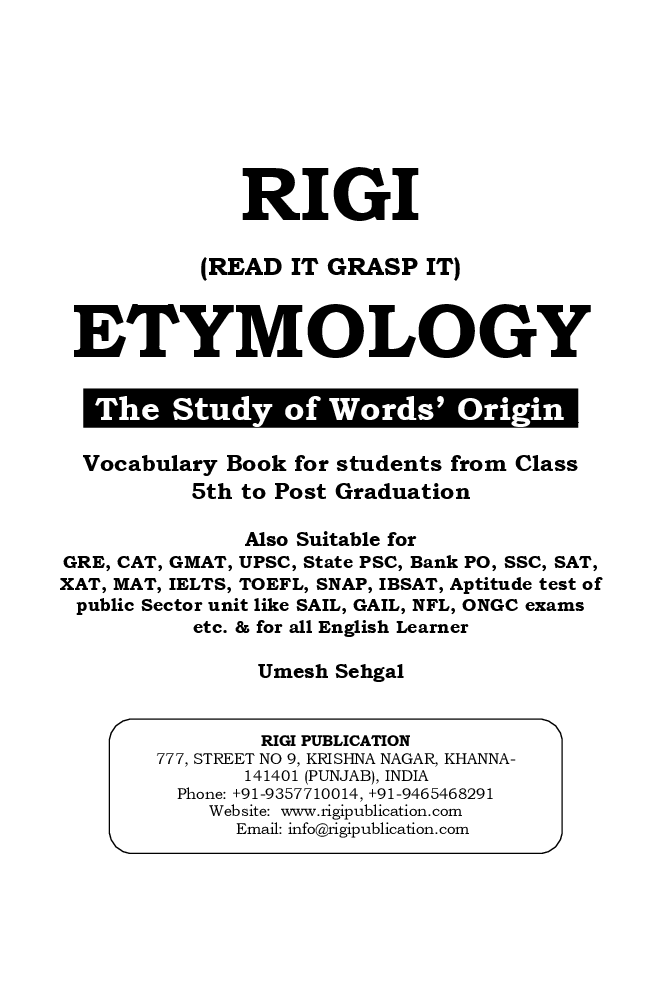 Rigi Etymology The Study Of Words Origin - Page 2