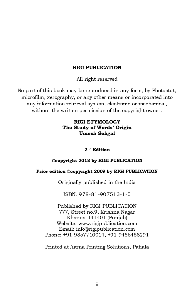 Rigi Etymology The Study Of Words Origin - Page 3