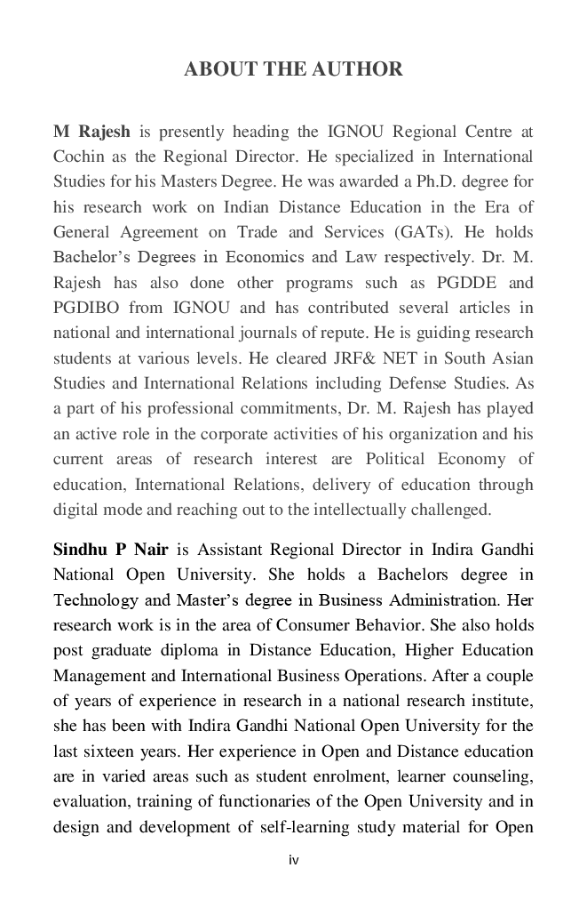 An Interdisciplinary Approach To Open And Distance Learning - Introduction To Terms Of Significance Vol-1 - Page 5