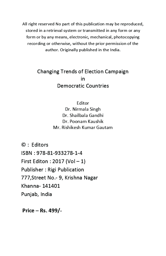 Changing Trends Of Election Campaign In Democratic Countries - Page 3