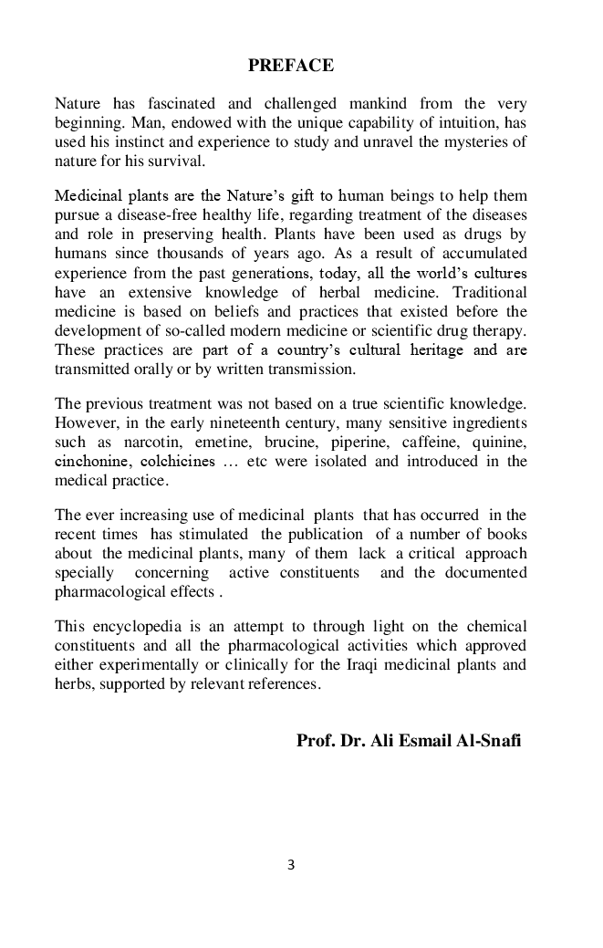 Encyclopaedia Of The Constituents And Pharmacological Effects Of Iraqi Medicinal Plants Vol.-2 - Page 4