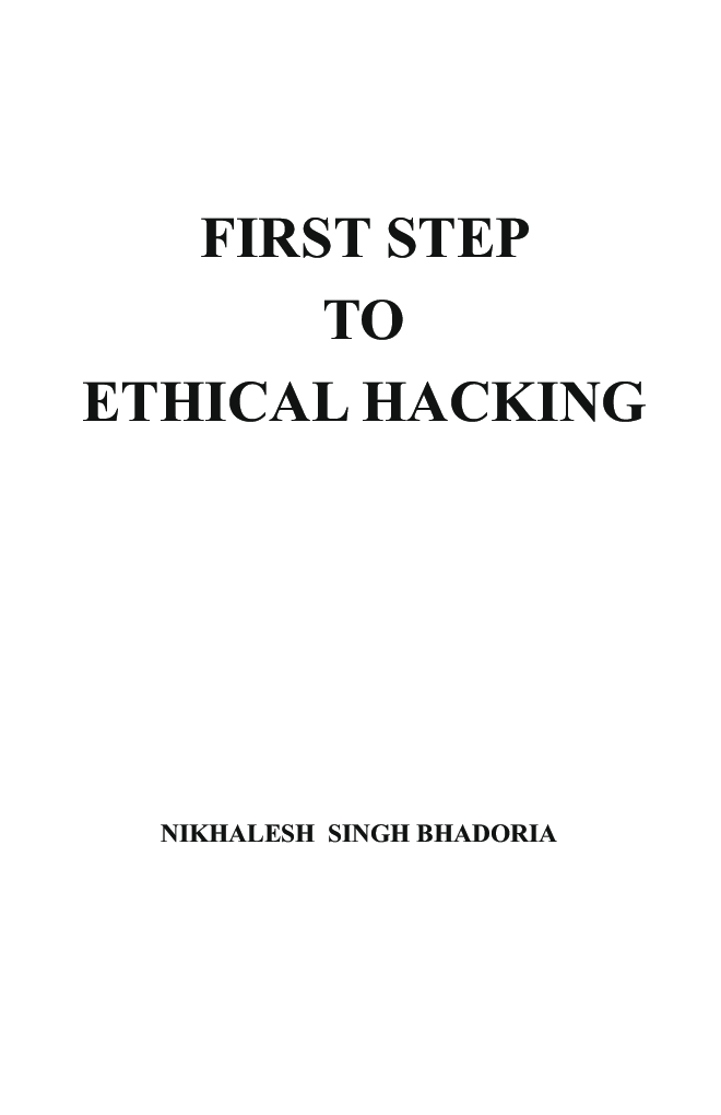 First Step To Ethical Hacking - Page 2