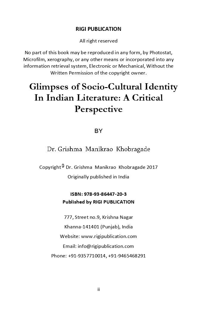 Glimpses Of Socio-cultural Identity In Indian Literature A Critical Perspective - Page 3