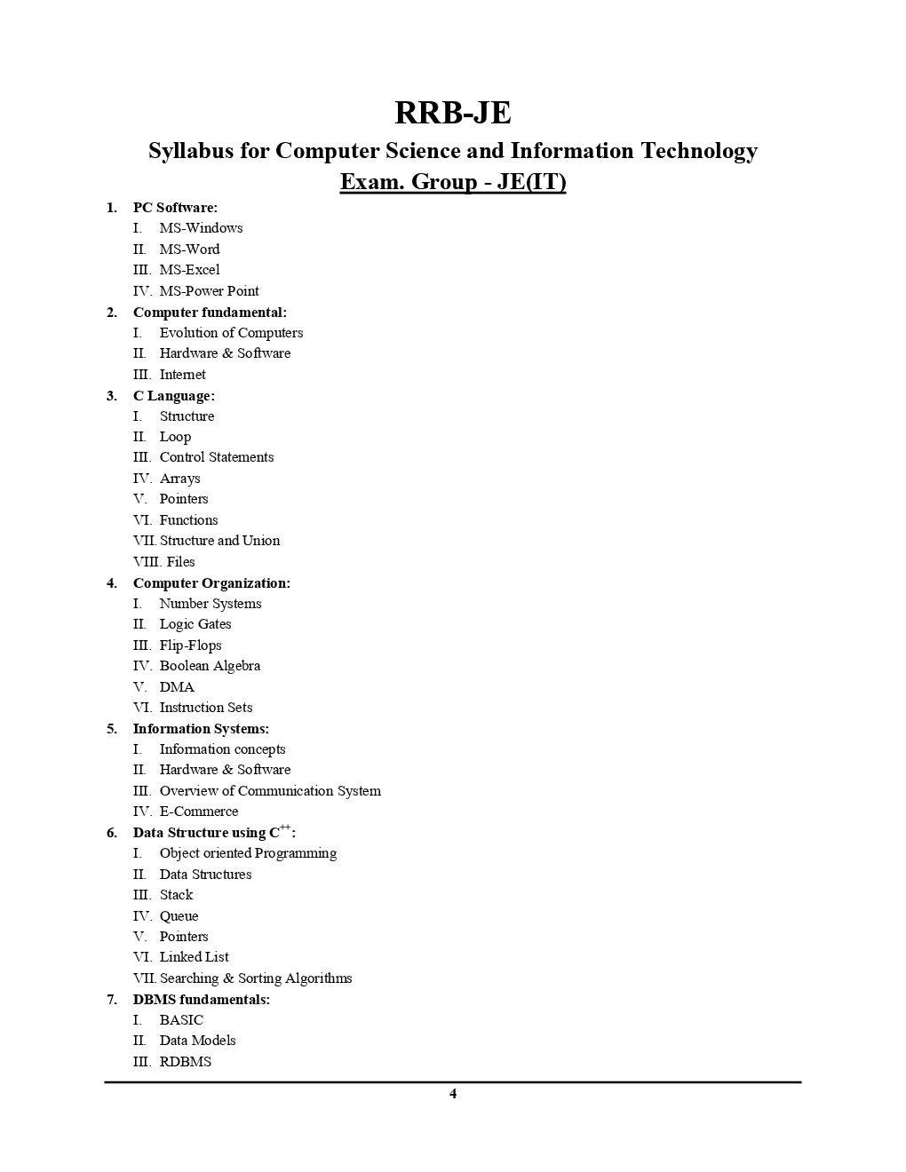 RRB JE कंप्यूटर साइंस एवं सूचना तकनीकि Chapterwise Solved Papers Stage - II (2019) - Page 5