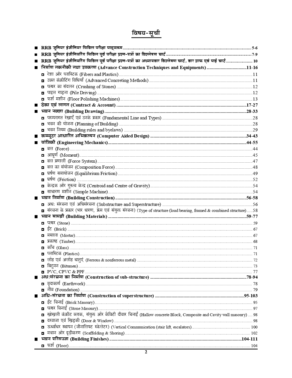 RRB JE Civil & Allied Engineering Stage - II Chapterwise Solved Papers (2019) (Hindi/ English) - Page 3