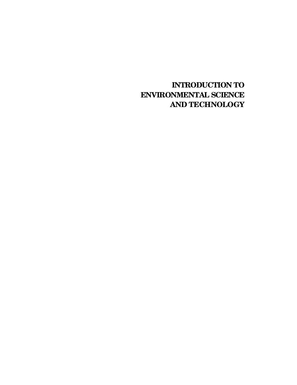 Introduction To Environmental Science And Technology - Page 3