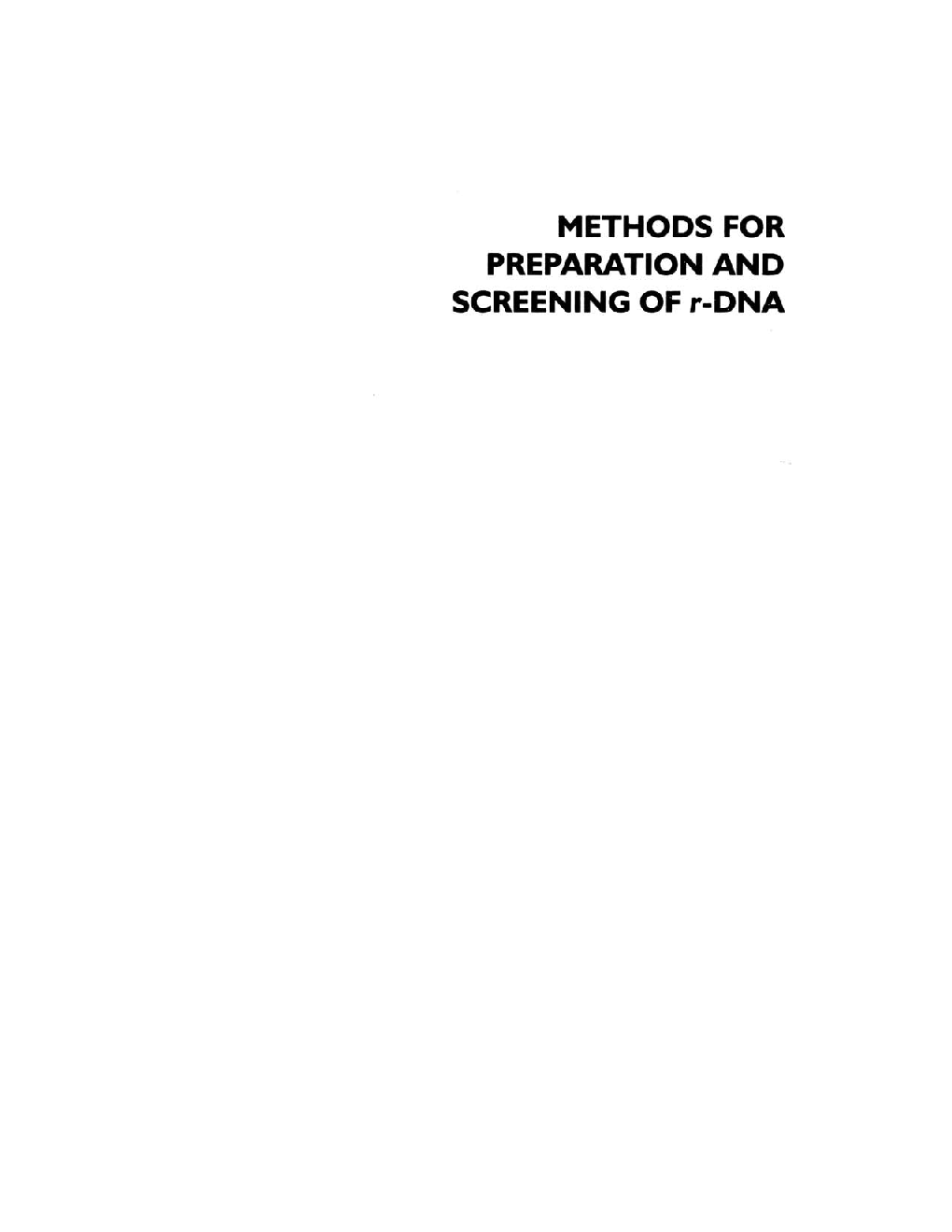Methods For Preparation And Screening Of R-DNA - Page 3