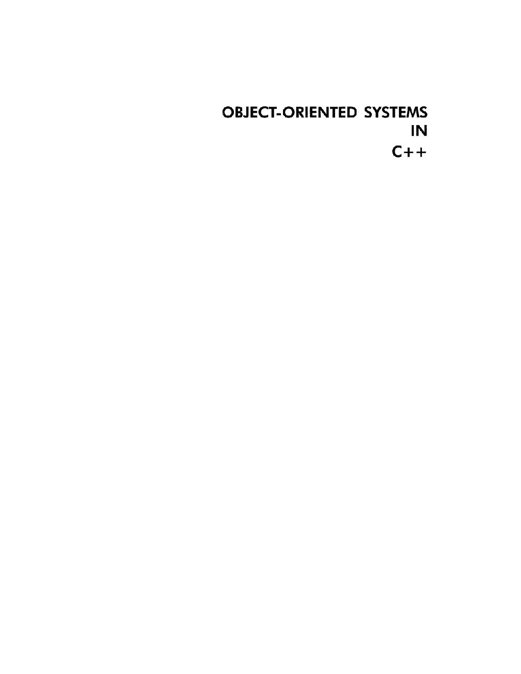 Object-Oriented Systems In C++ - Page 3