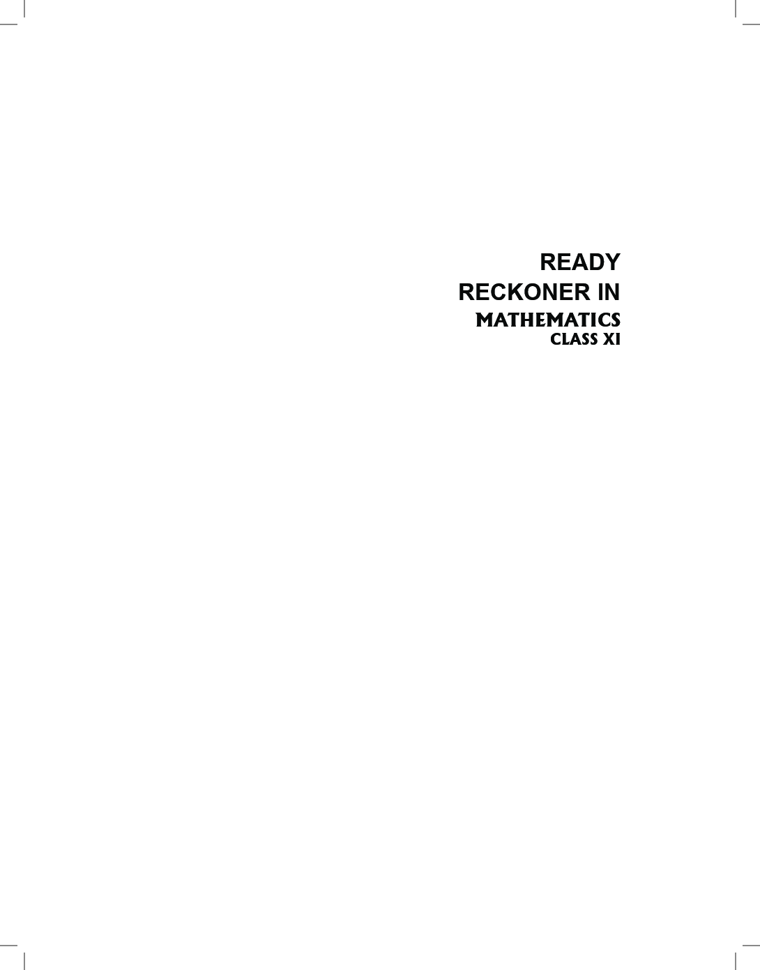 Ready Reckoner In Mathematics For Class - XI - Page 3