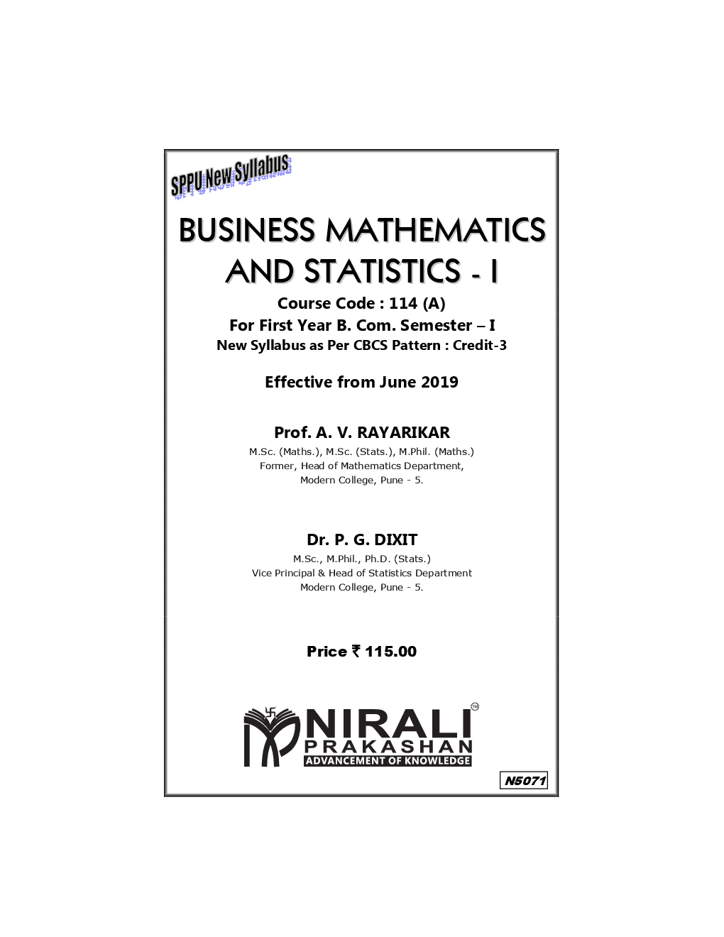 Business Mathematics And Statistics - I - Page 2