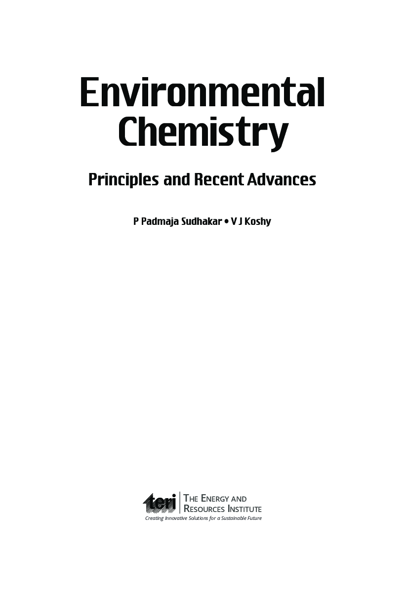 Environmental Chemistry Principles And Recent Advances - Page 4