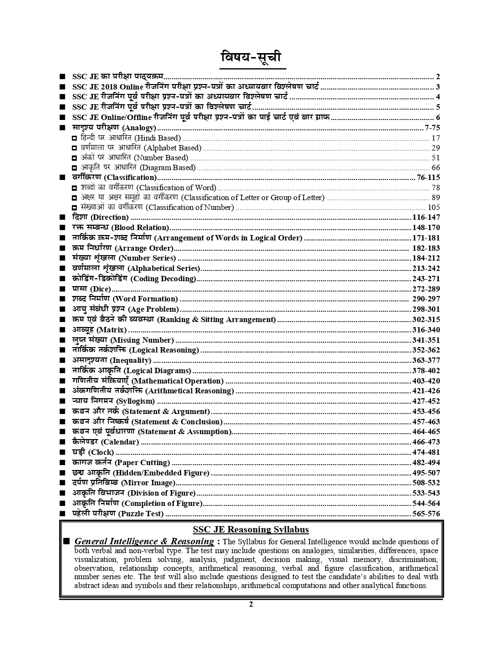 SSC JE General Intelligence & Reasoning सॉल्वड पेपर्स एवं प्रैक्टिस बुक (2020) - Page 3