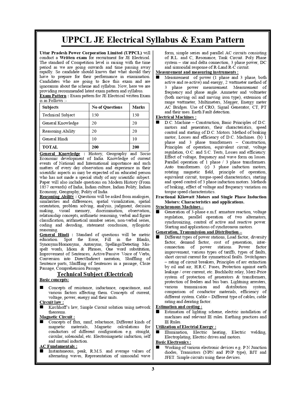 UPPCL / UPRVUNL JE इलेक्ट्रिकल Solved Papers (2020) - Page 4