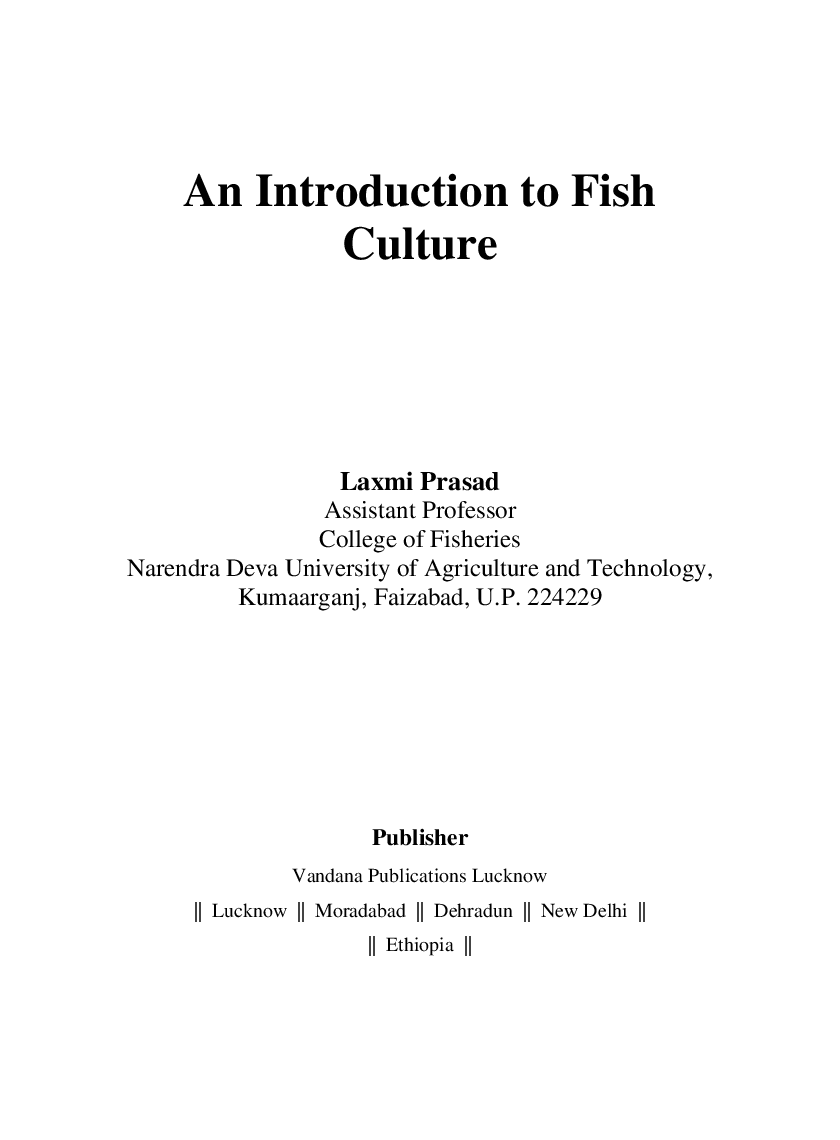An Introduction To Fish Culture - Page 2