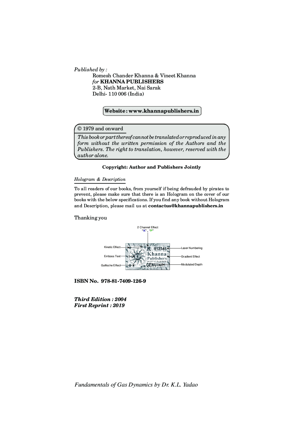 Download Fundamentals Of Gas Dynamics PDF Online 2020 by Dr K L Yadao