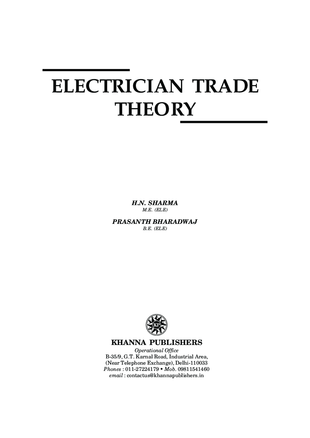 Download Electrical Trade Theory Book PDF Online 2020