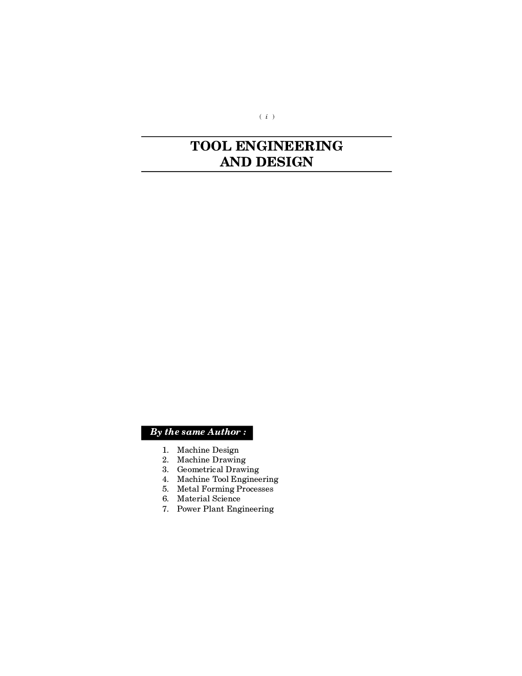 Download Tool Engineering And Design PDF Online 2020 by G. R. Nagpal