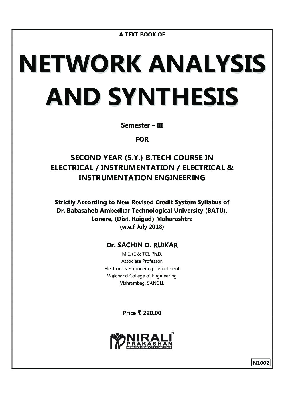 Network Analysis And Synthesis - Page 2