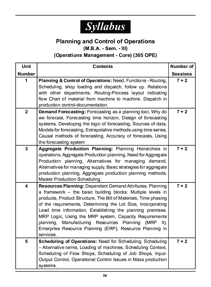 Planning And Control Of Operations - Page 5