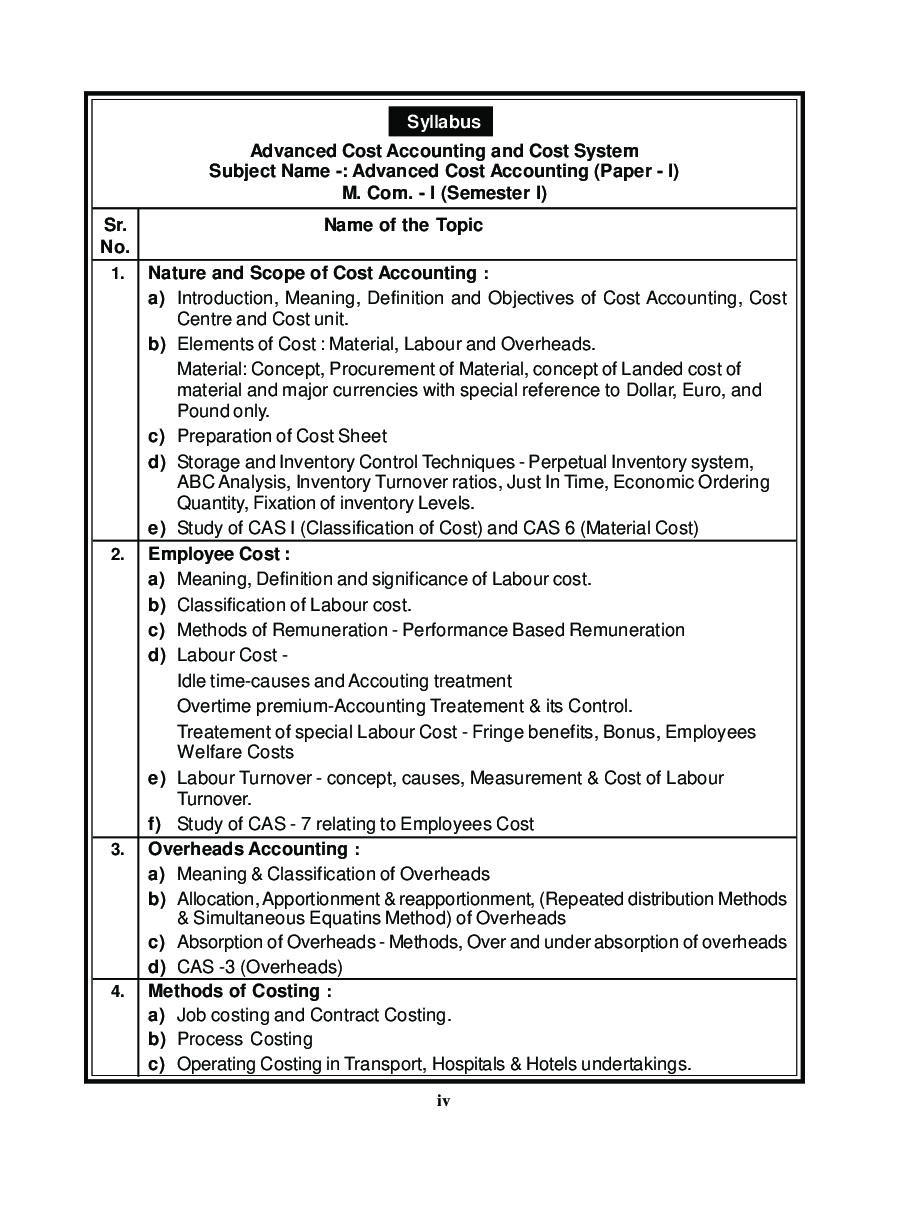Advanced Cost Accounting And Cost System - Page 5
