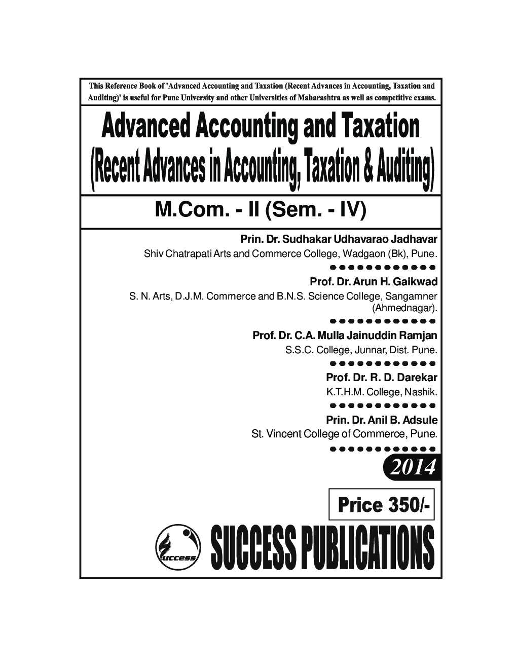 Advanced, Accounting And Taxation  - Page 2