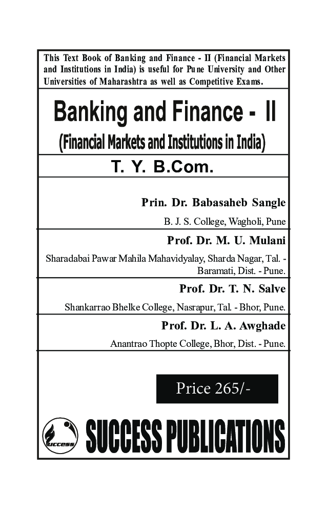 Banking And Finance II (Financial Markets And Institutions In India ) - Page 2