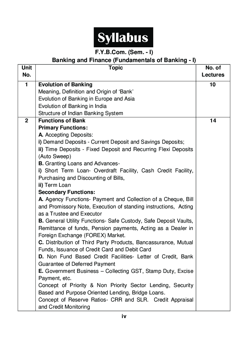 Banking And Finance Fundamentals Of Banking - I - Page 5