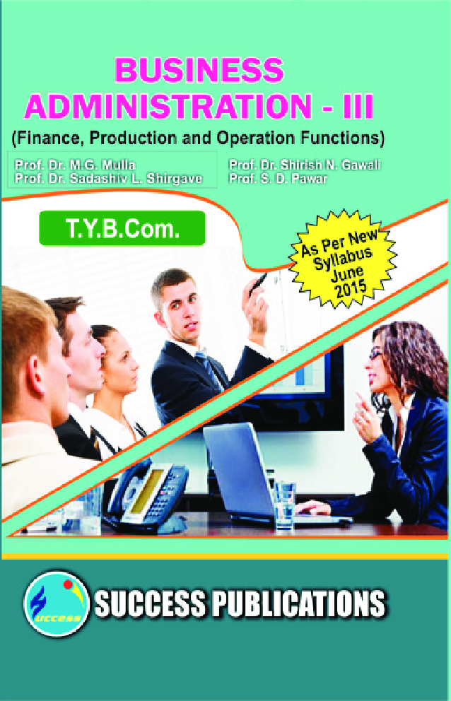 Business Administration - III (Finance, Production And Operation Function) - Page 1
