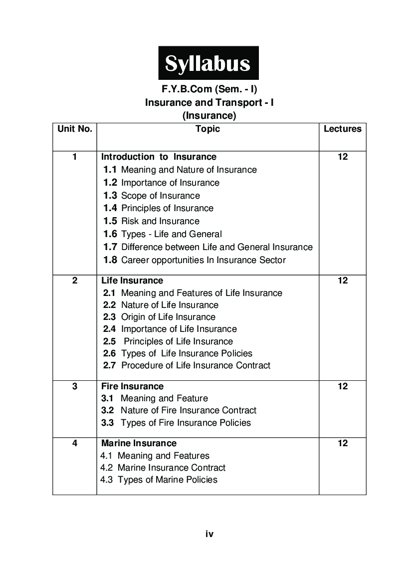 Insurance And Transport - I : Insurance - Page 5