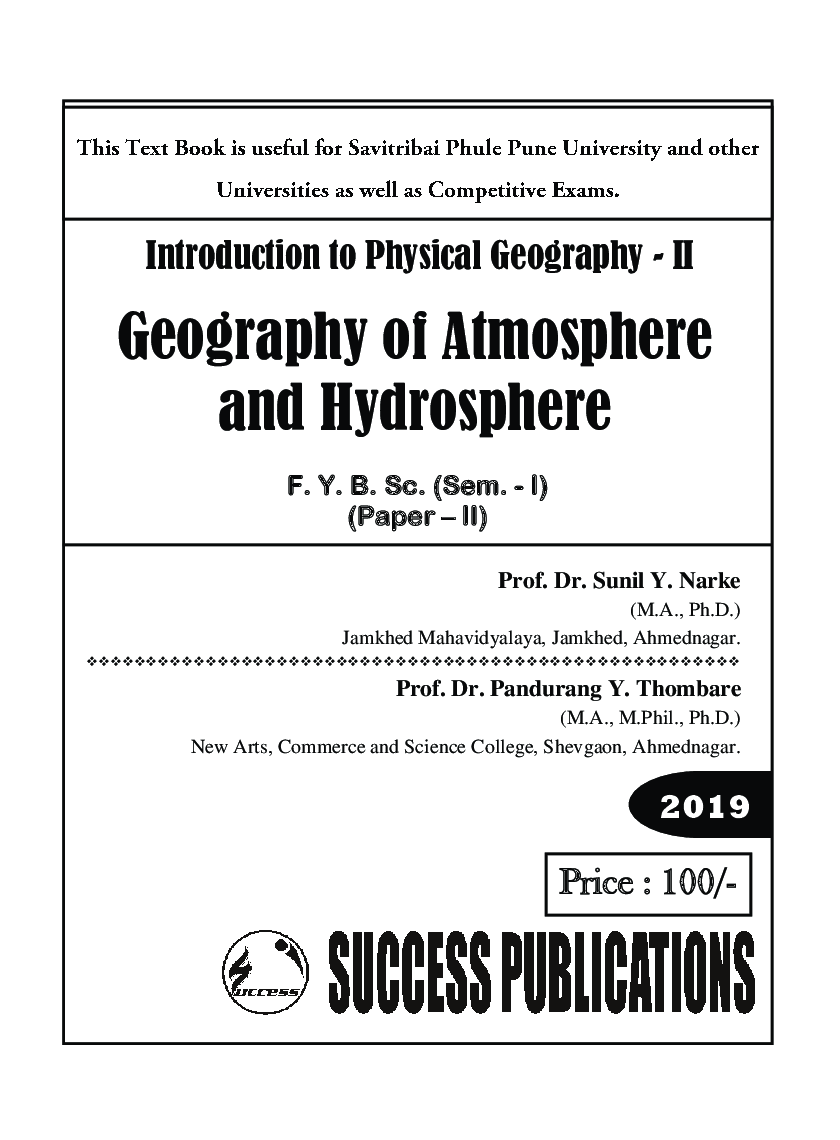 Introduction To Physical Geography - II (Geography Of Atmosphere And Hydrosphere) - Page 2