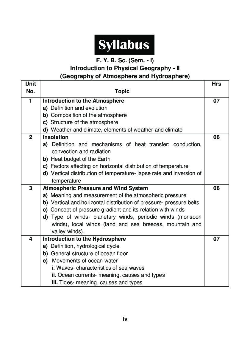 Introduction To Physical Geography - II (Geography Of Atmosphere And Hydrosphere) - Page 5