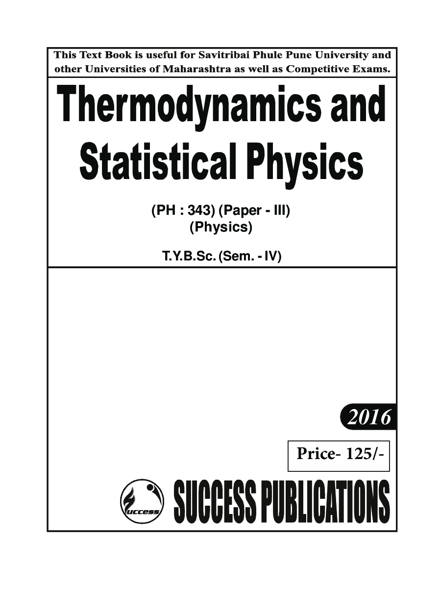 Thermodynamics And Statistical Physics - Page 2