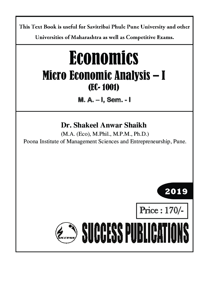 Economics Micro Economic Analysis - I - Page 2