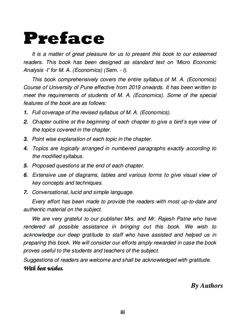 Economics Micro Economic Analysis - I - Page 4
