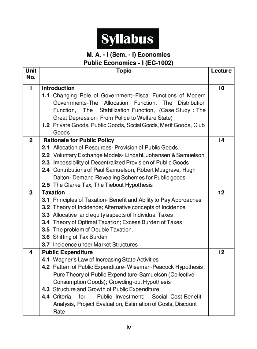 Economics Public Economics - I - Page 5
