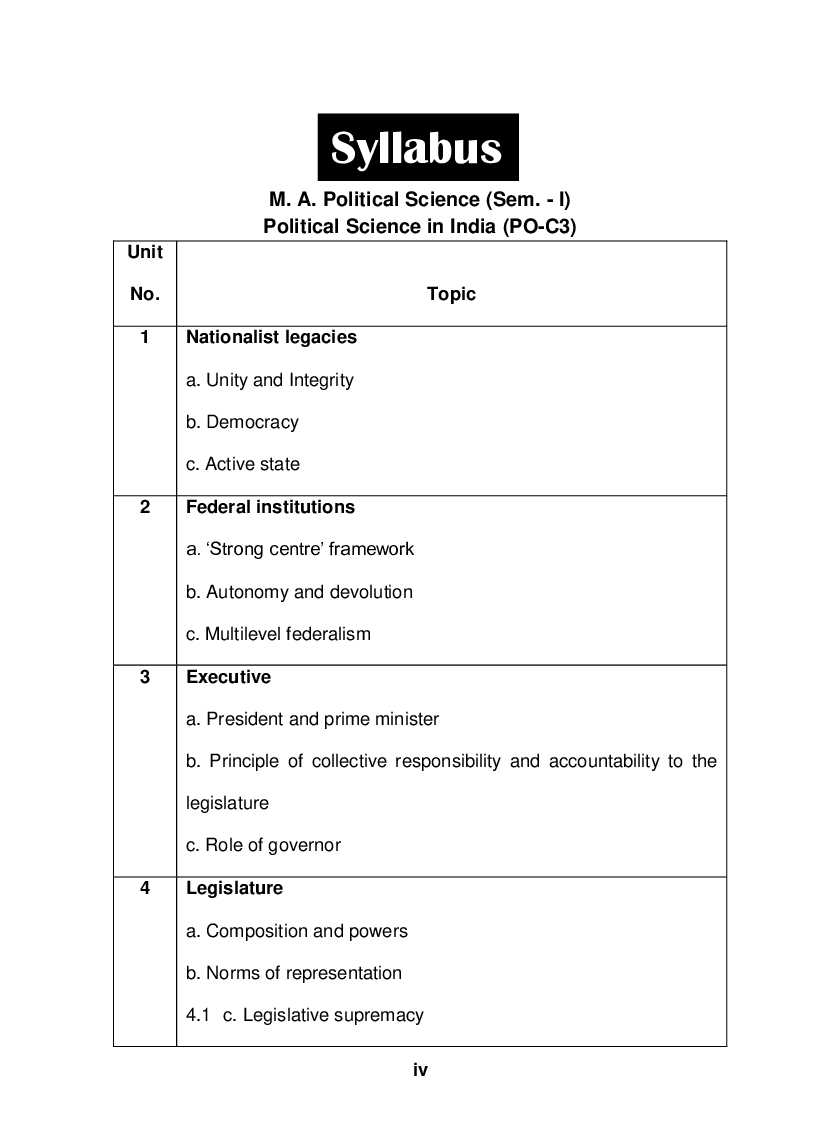 Political Science Political Institutions In India - Page 5