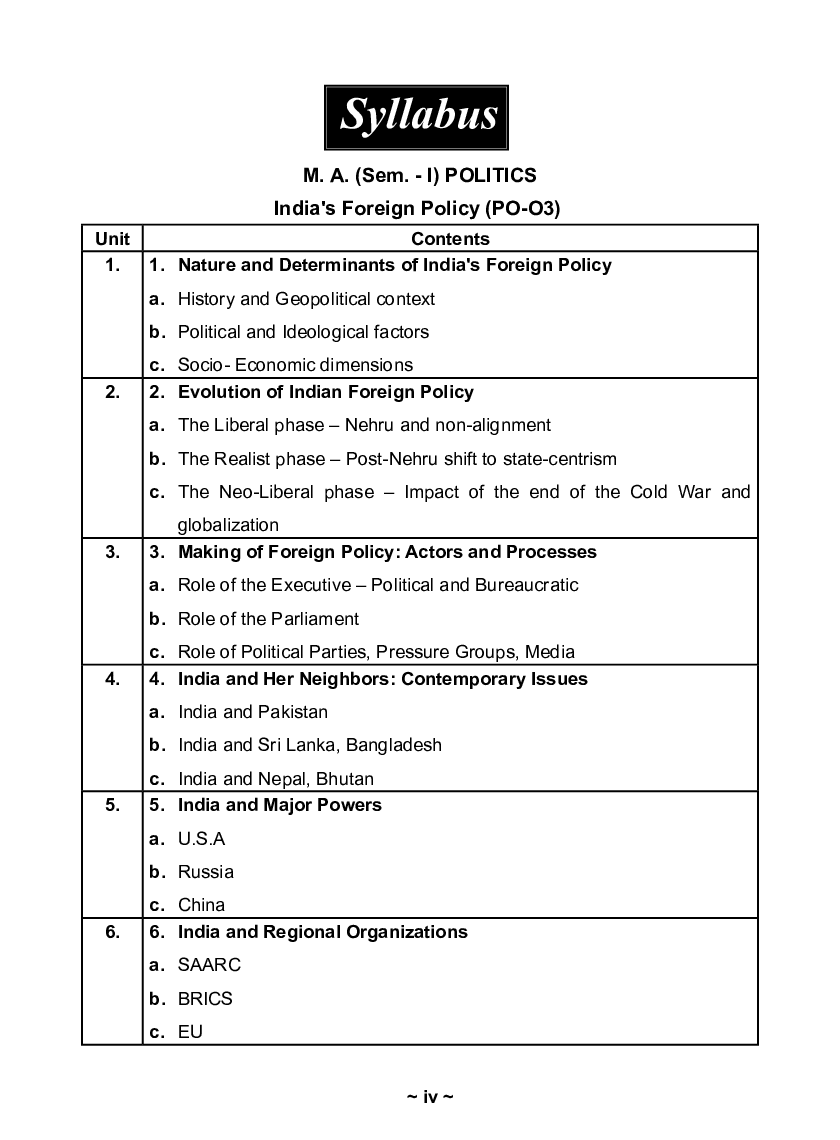 राज्यशास्त्र (भारताचे परराष्ट्रीय धोरण) - Page 5