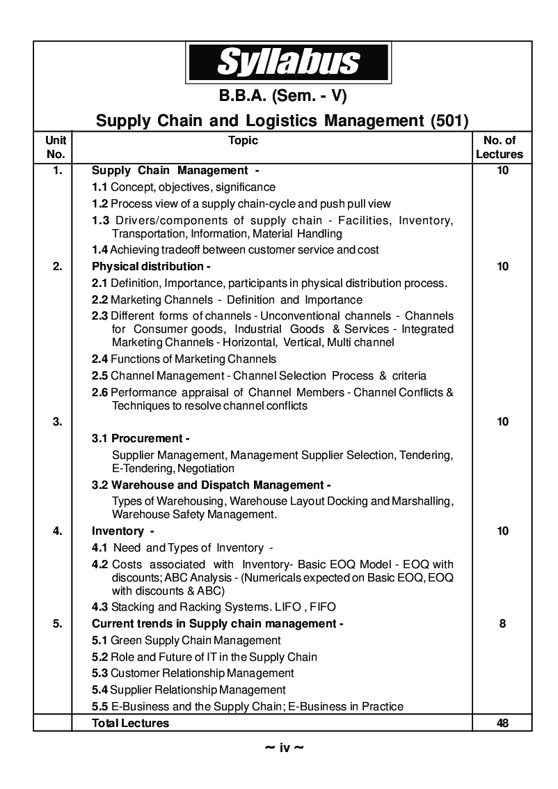 Supply Chain Management And Logistics Management - Page 5