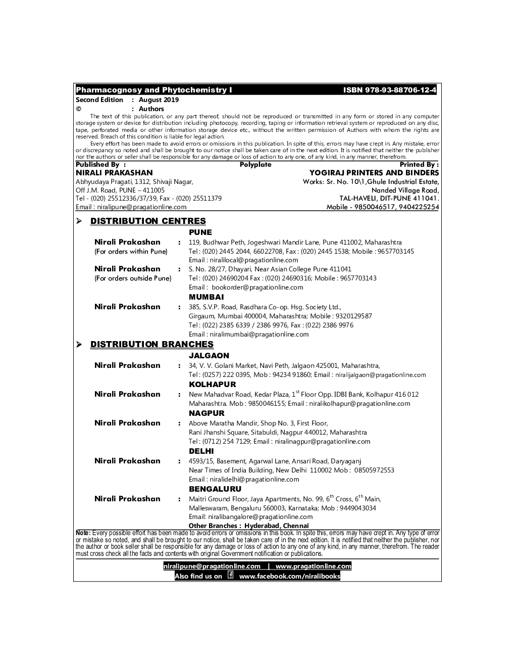 Pharmacognosy And Phytochemistry - I - Page 3