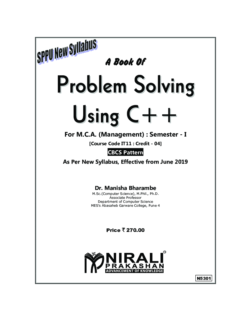 Download Problem Solving Using C++ PDF Online by Dr. Manisha Bharambe