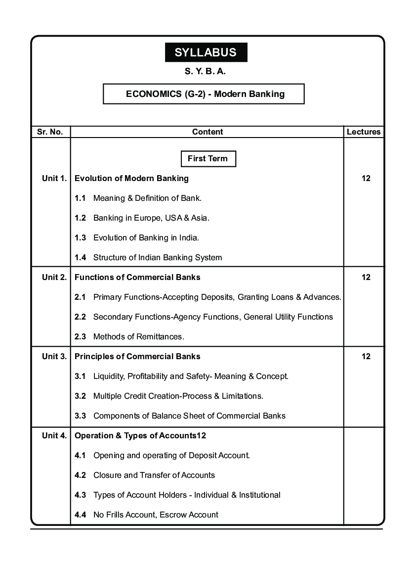 अर्थशास्त्र (आधुनिक बँक व्यवसाय) - Page 5
