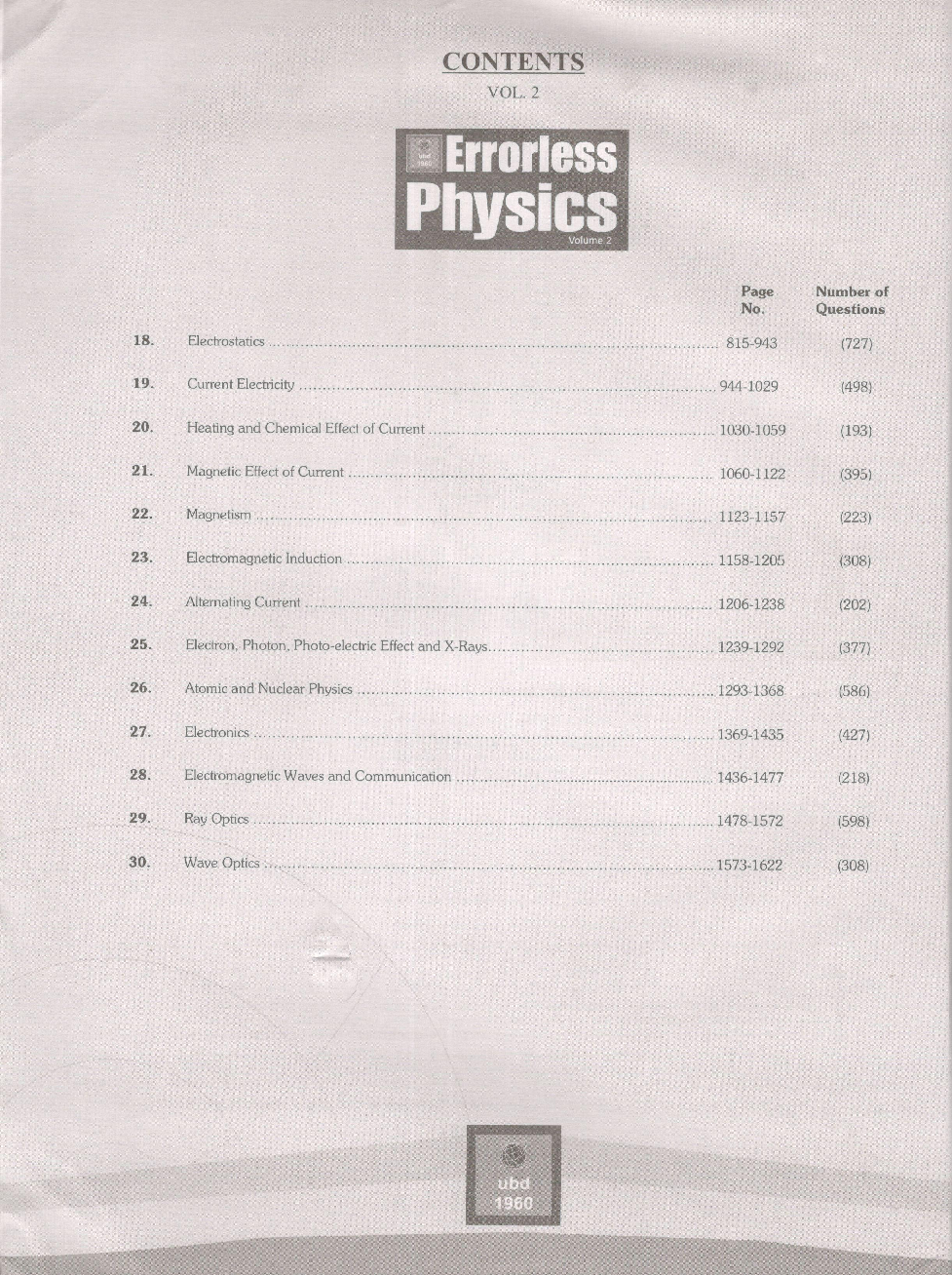 UBD 1960 Errorless Physics For NEET/AIIMS Latest 2020 Edition As Per Examination by NTA (Volume 2) - Page 5