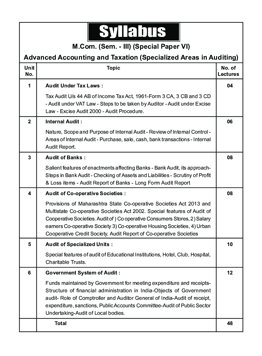 Advanced Accounting And Taxation (Specialized Areas In Auditing) - Page 5